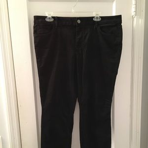 Loft Corduroy Black Pants - Skinny/Curvy